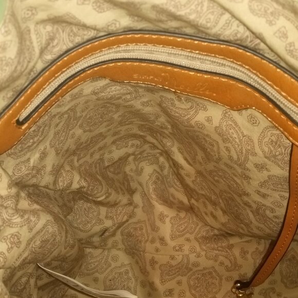 SIMPLY NOELLE GREEN AND BROWN DRAWSTRING DUFFEL SHOULDER HANDBAG - Picture 9 of 10